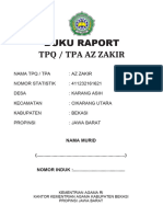 BUKU - RAPORT - TPQ - TPA - AZ ZAKIR New