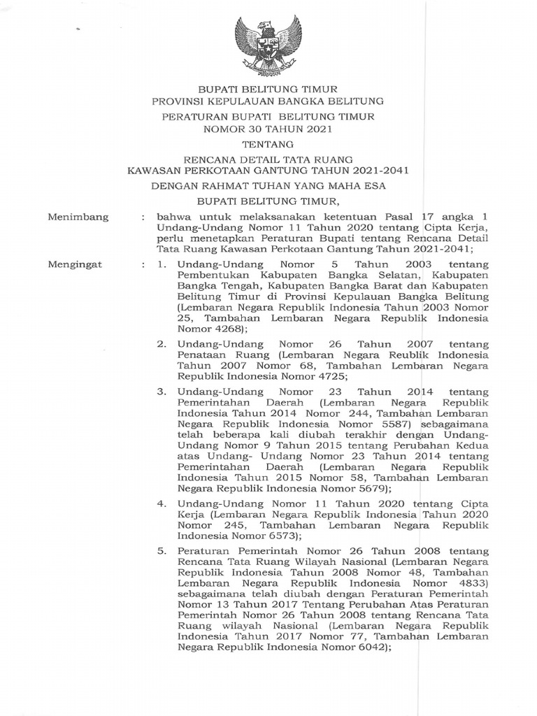 RDTR Gantung | PDF