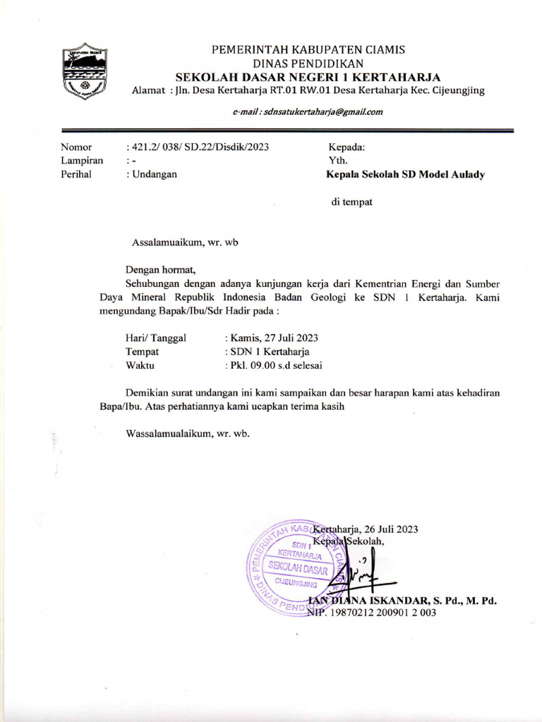 Kepala SD Model Aulady | PDF