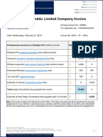 Draft Invoice Ethiopia PLC