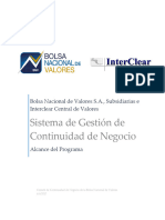 Alcance Del Sistema de Gestion de Continuidad Del Negocio