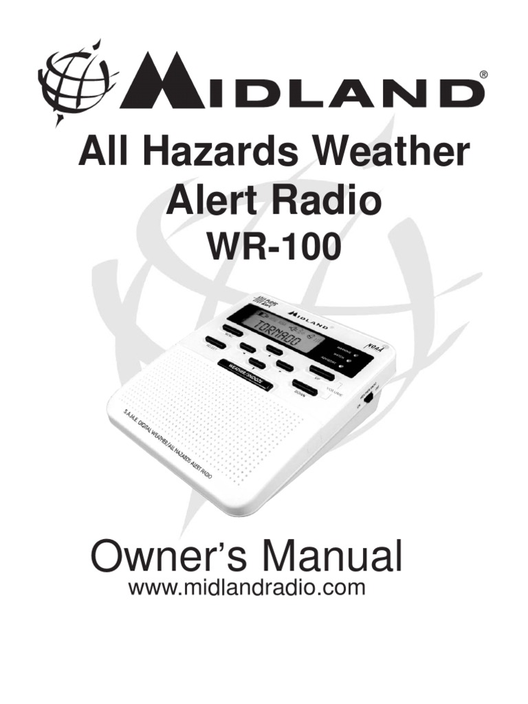 Midland WR100 Weather Radio Manual National Weather Service