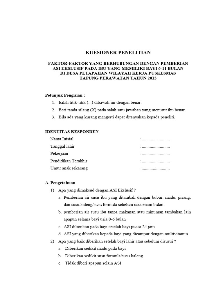 Kuesioner pdf