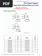 Stepper Motor Wiring Color Codes | PDF