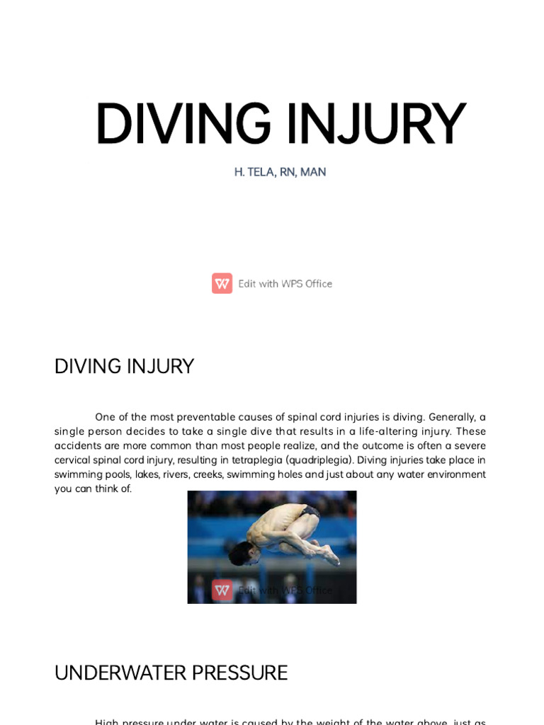 Preventing Diving Injuries and Risks | PDF | Underwater Diving | Injury
