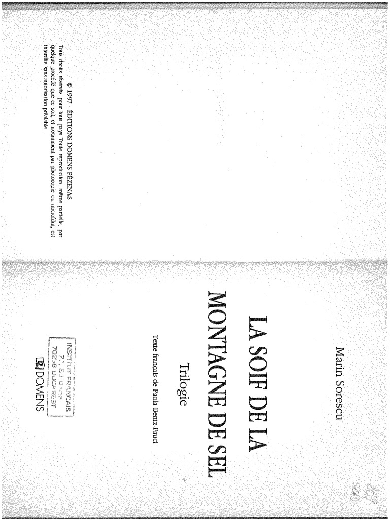 Setea Muntelui de Sare - Franceza | PDF