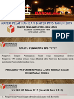 Materi Pelatihan Dan Bimtek Ptps Tahun 2019 TKT