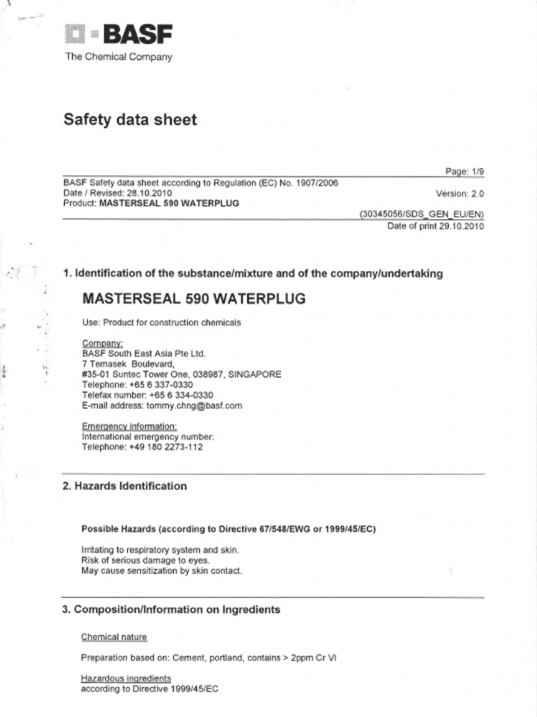 Masterseal 590 | PDF