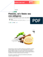Pimienta, Sal y Limón - Una Cura Milagrosa - Diario Libre