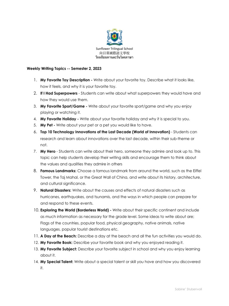 STORY WRITING TOPICS FOR STUDENTS PDF visual data 4