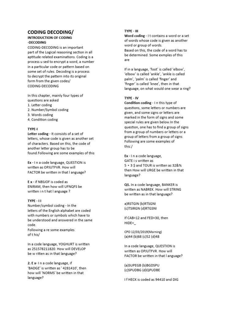 Coding Decoding12 | PDF | Encryption | Human Communication