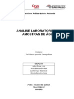 Relatorio de Analise Laboratorial de Amostras de Agua