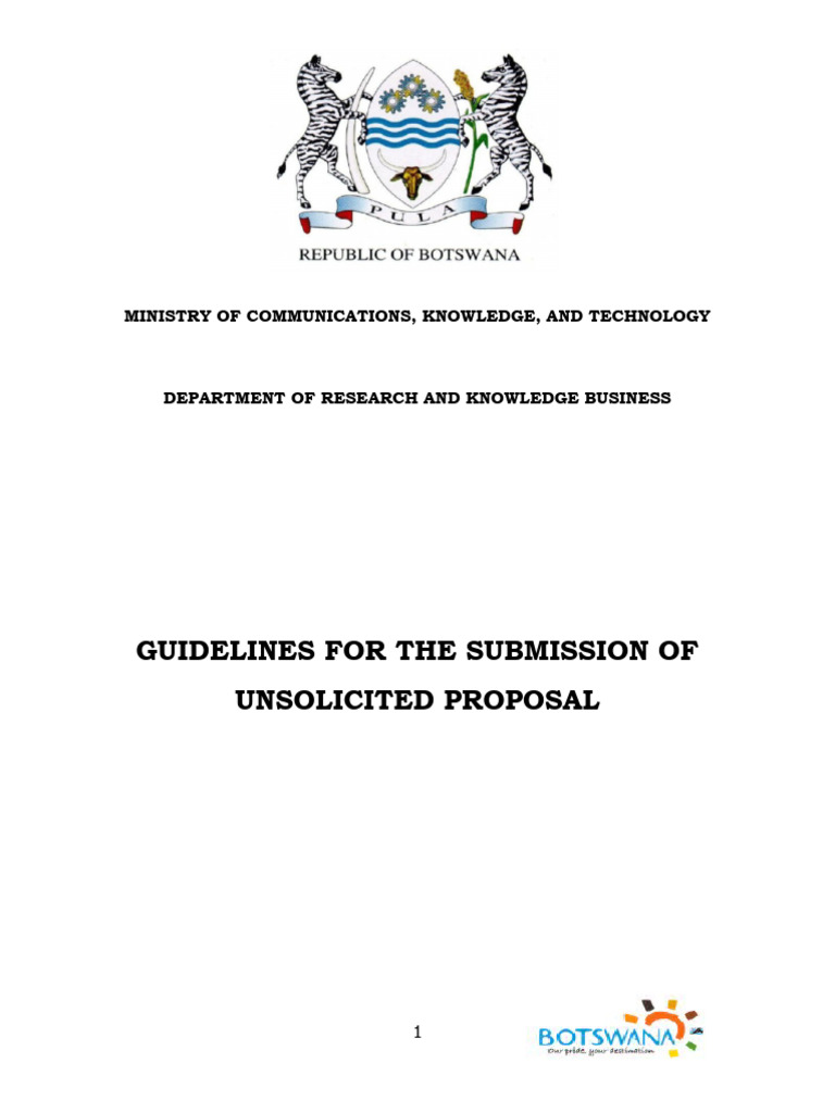 Unsolicited Proposal Guidelines Nsw