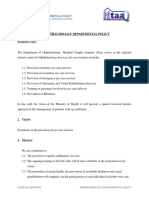 Ophthalmology Departmental Policy 2014