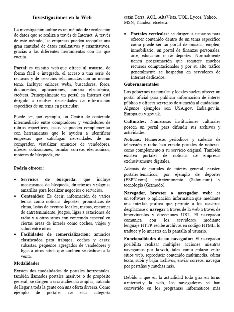 Investigación en La Web 5to Compu | PDF | Informática