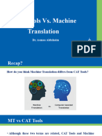 CAT Tools vs. Machine Translation
