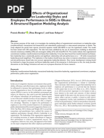 Donkor Et Al 2021 The Mediating Effects of Organizational Commitment On Leadership Styles and Employee Performance in