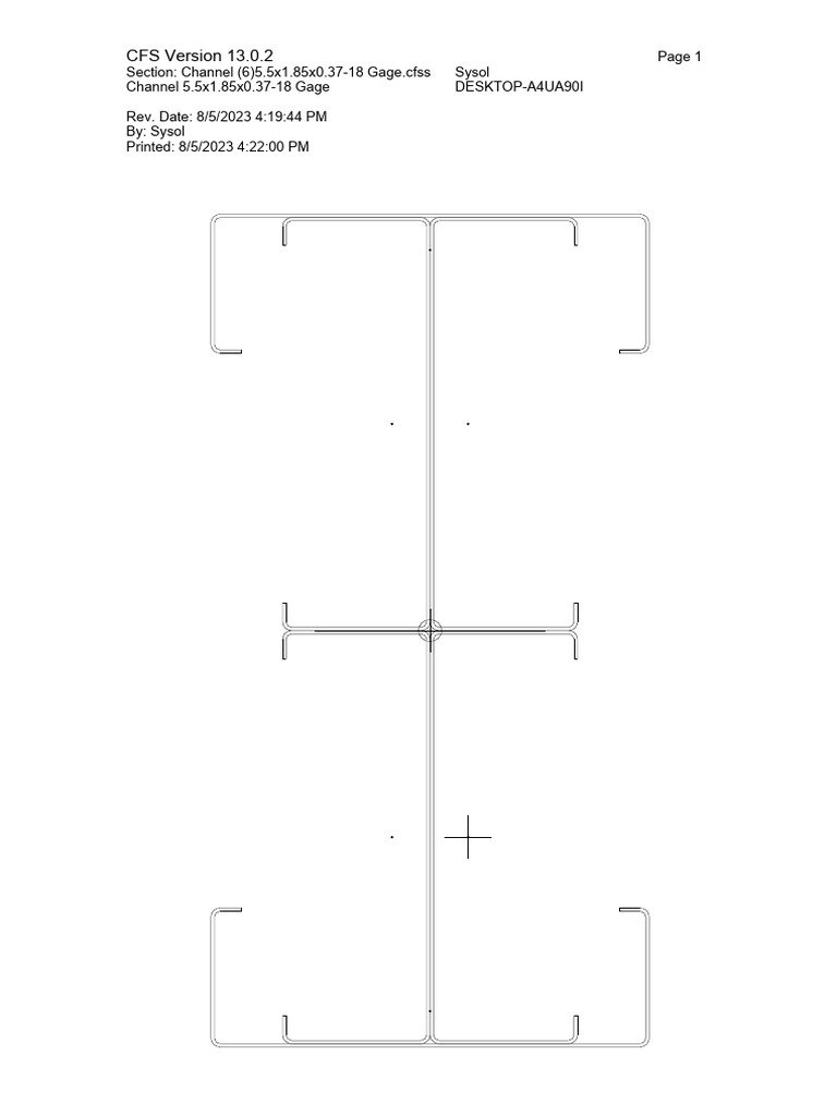 CFS Channel 5.5x1.85x0.37 Specs | PDF | Civil Engineering | Elasticity ...