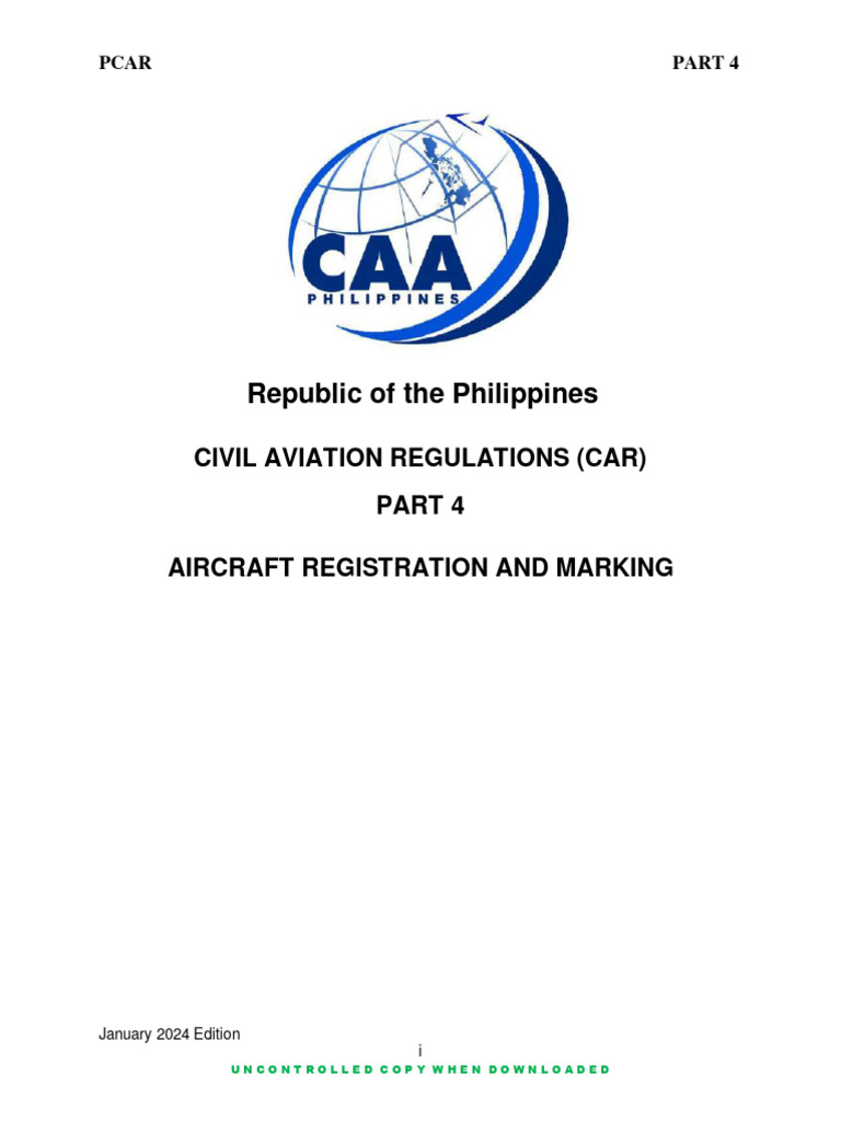 Philippine Aircraft Registration Guidelines | PDF | Empennage | Aircraft