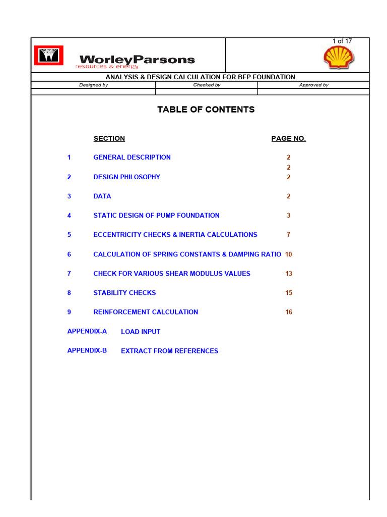 BFP Foundation Design Analysis Report | PDF | Technology & Engineering