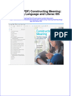 Full Download Original PDF Constructing Meaning Teaching Language and Literac 6th PDF