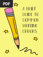 Common Errors Guide For Essay Writing