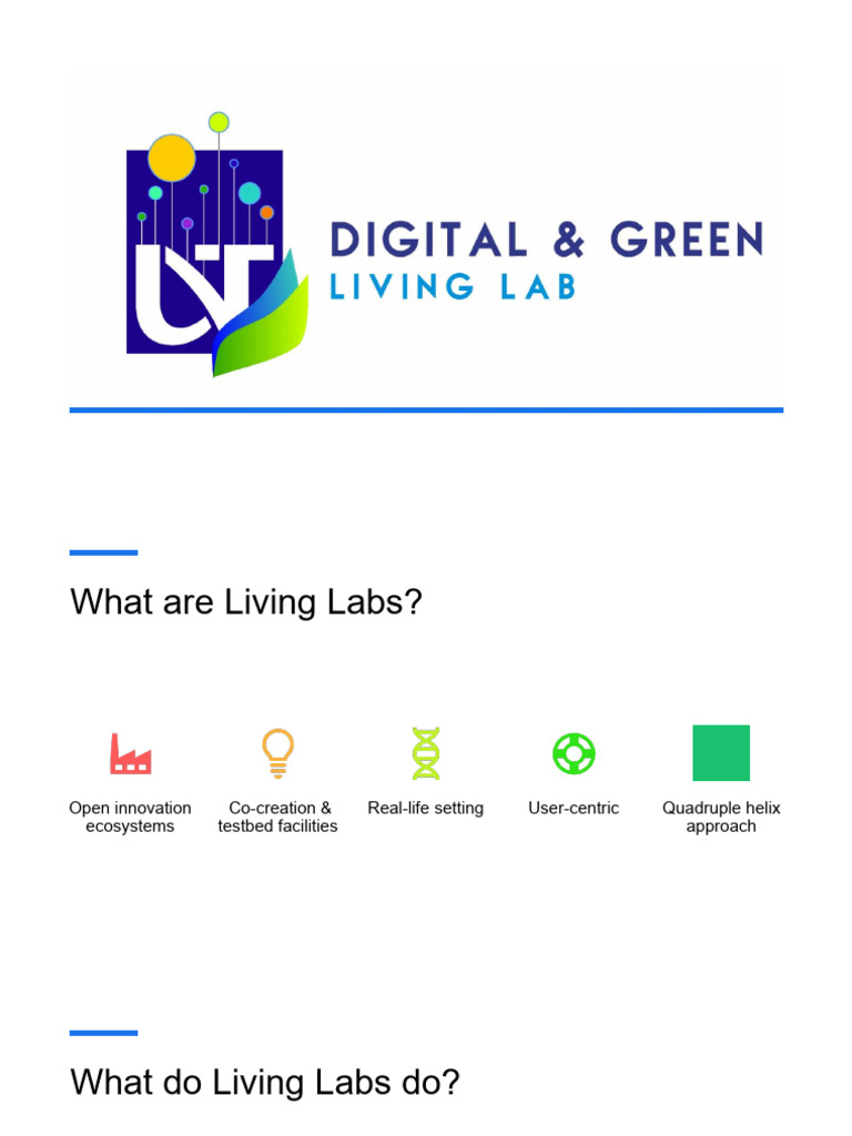 UVT Digital & Green Living Lab | PDF