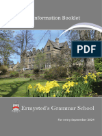Ermysted's Grammar School - Sixth Form Information Booklet