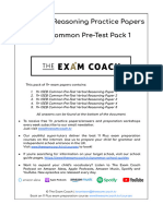 11+ Verbal Reasoning Practice Papers ISEB Common Pre Test Pack 1