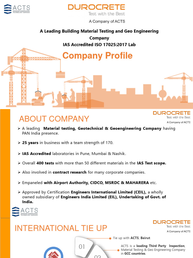 Durocrete: Leading Material Testing Services | PDF | Concrete | Online ...