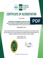 IAS Certificate - Durocrete
