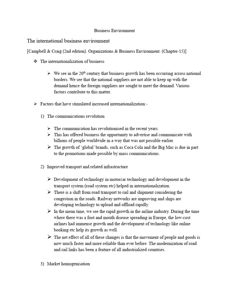 Business Environment Notes | PDF | Exports | Sources Of Law