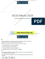 IGCSE Mocks 2019 Multiple Choice Questions