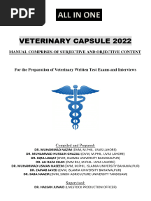 Veterinary Capsule 2022