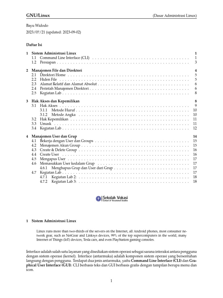 Simbol Login Pengguna Admin di Linux | PDF