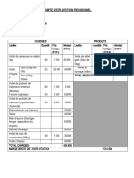 Compte D'exploitation Previsionnel Niebe