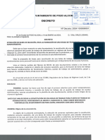 Decreto de Alcaldia de 19-01-2024 de Aprobación Bases Formación Bolsa de Trabajo de Administrativo