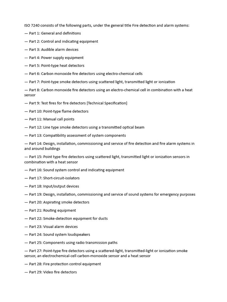 ISO 7240 Liste Normes | PDF
