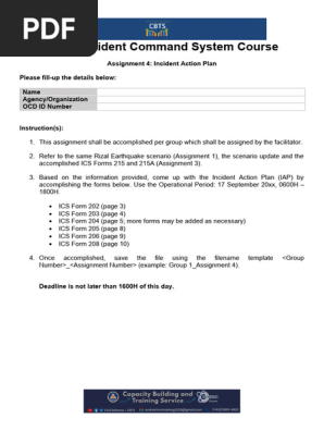 Assignment 4 Incident Action Plan_1612497121