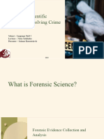 The Role of Scientific Techniques in Solving Crime