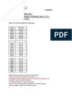 Price List - June'2022