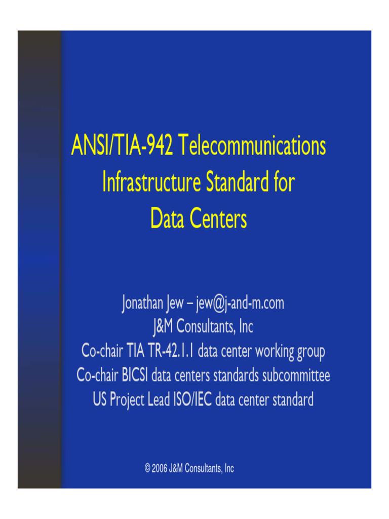 Ansi Tia 942 Telecommunications Infrastructure Standard For Data ...