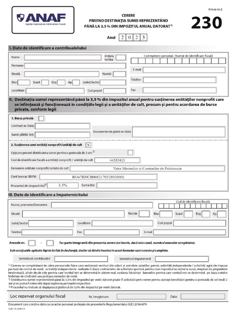 Formular 230 | PDF