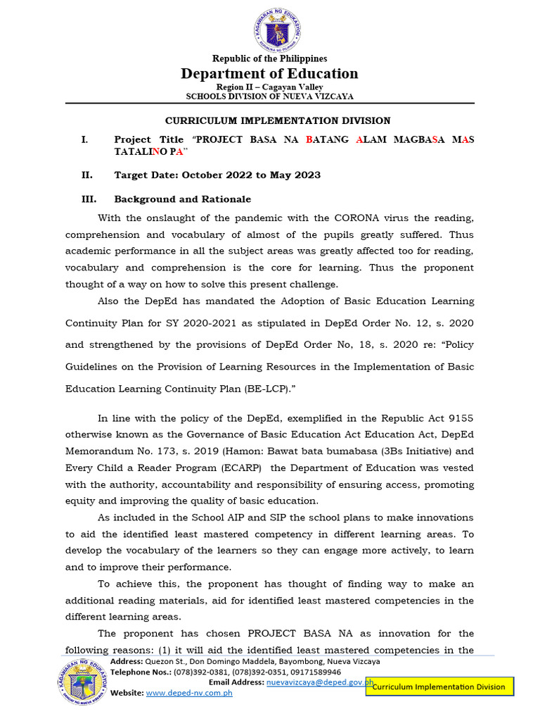 Reading proposal grade 1 pdf reading comprehension learning