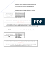 Cronograma SEGUNDO CUATRIMESTRE 2023 - TECNICATURAS