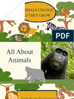 Science Subject For Elementary - Animals Green and Beige Cute Illustrative Educational Presentation