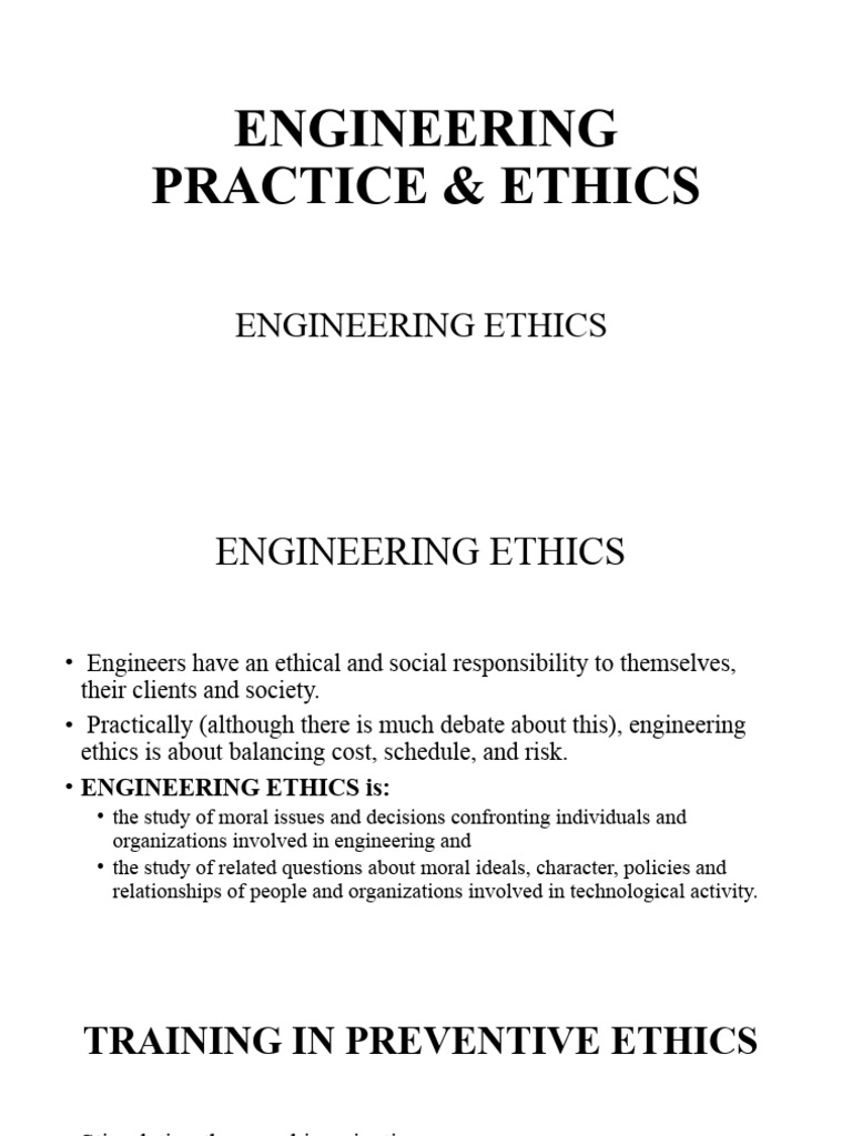 Engineering Practice & Ethics Lecture 3 | PDF