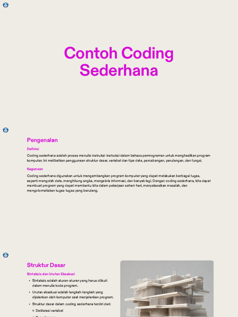 Contoh Coding Sederhana Javascript
