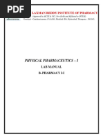 Pharmaceutics I Lab Manual