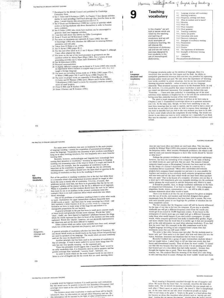 U 2 harmer the practice of english language teaching chap 9